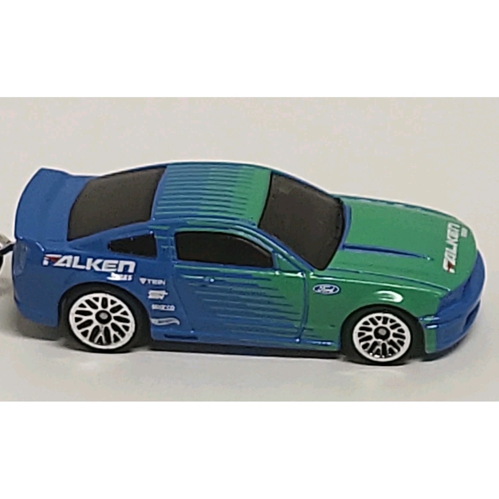 Hot Wheels '07 Ford Mustang Falken Diecast 1:64 Custom Keychain